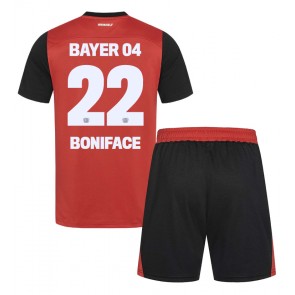 Bayer Leverkusen Victor Boniface #22 Hemmakläder Barn 2024-25 Kortärmad (+ Korta byxor)